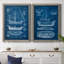 «Antique Ship Blueprint I», ensemble de 2 reproductions d'art sur toile-1902531171-1902531173