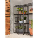 27" W x 27" D x 18" W x 72" H 4 Tier Industrial Corner Wire Shelving