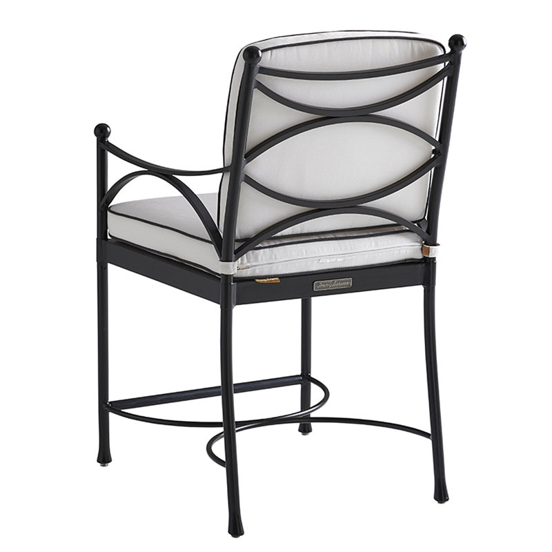 Pavlova Counter Stool, White Sunbrella®