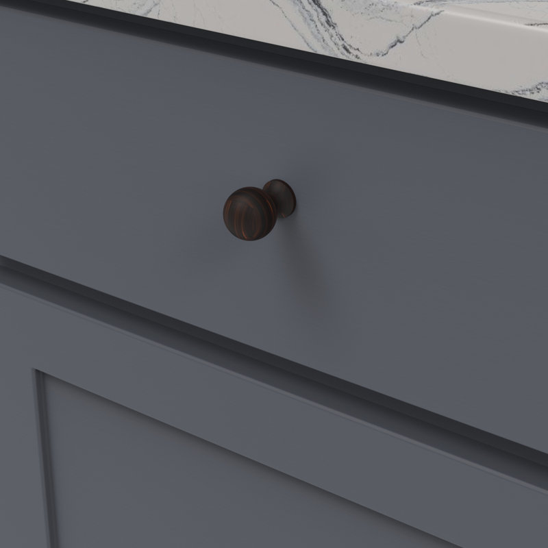 Fuller Collection Round Knob - 1 " Diameter Cabinet Knob - Traditional Hardware for Drawers & Cabinets, Vintage Bronze