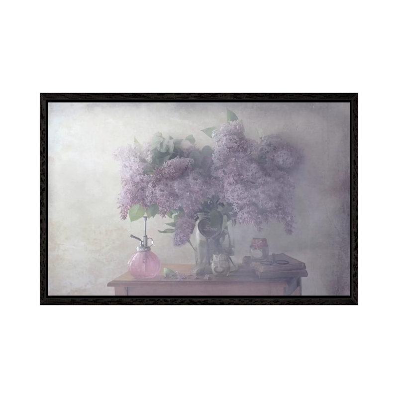 Sweet Lilacs 1 Piece Wall Art on Canvas, 101.6 cm H x 66.04 cm W, Black Framed
