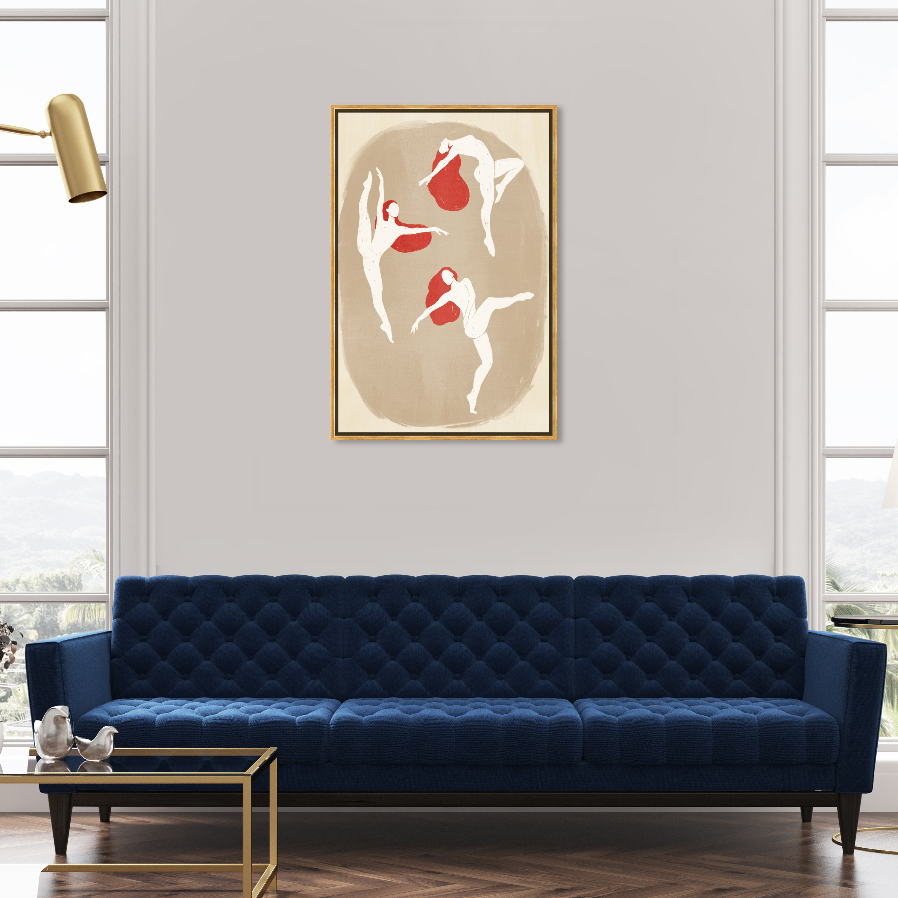 Oliver Gal The Dance, Ballet Dancing Women Modern White " The Dance