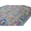Hand Knotted Wool Area Rug in Silver And Dark Gray