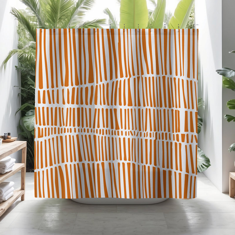 Rideau de douche Coco, Orange