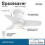 Ventilateur de plafond à DEL 3 pales avec ensemble d'éclairage inclus Spacesaver-23759293