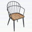 Ensemble de chaises de salle à manger élégantes avec pieds en métal et finition bouleau clair, parfait pour les décors modernes et industriels