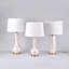 Lampe de table 27 po en nacre avec veilleuse, 4 directions