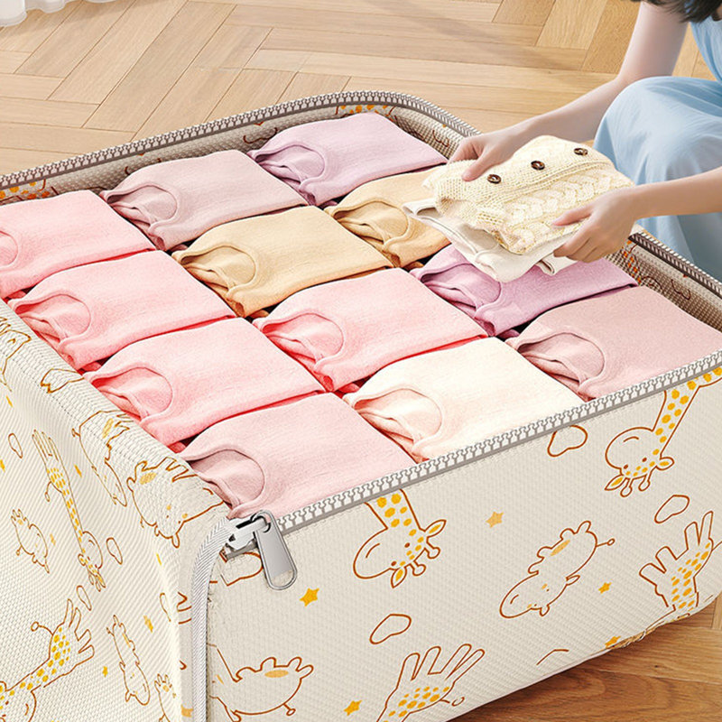  Large Heavy Duty Storage Bags, Clothes Storage Bins Foldable Storage Containers with Reinforced Handles, Closet Organizers and Storage for Clothing, Sweater, Comforter, Bedding