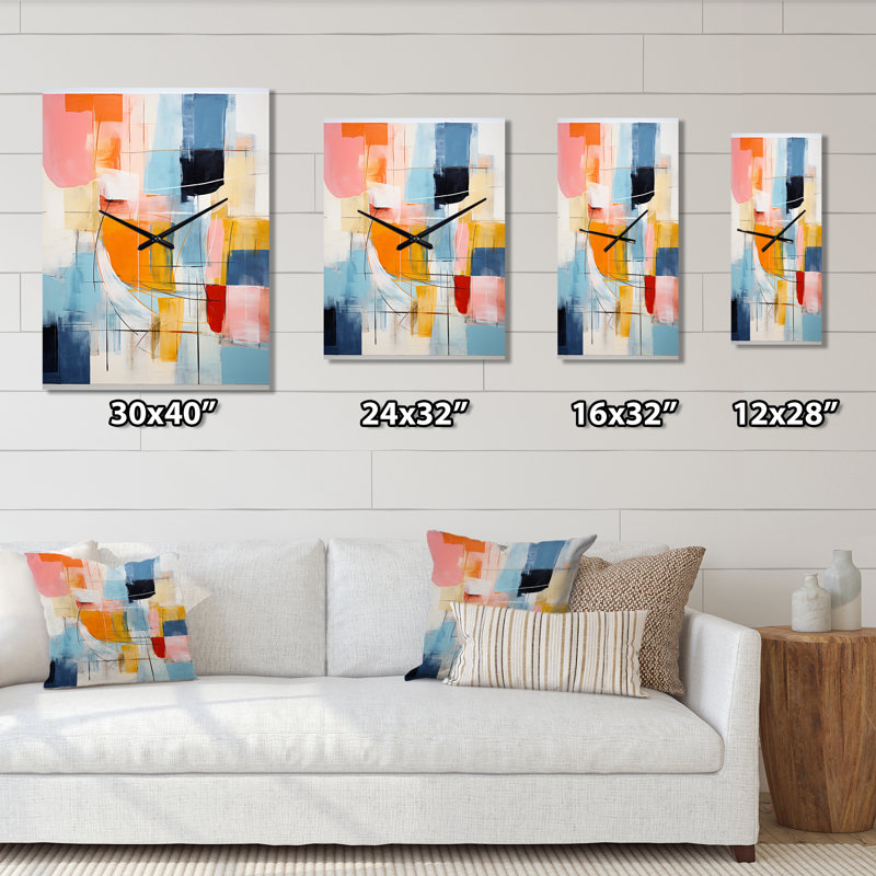 Horloge murale Mid-Century, Grand
