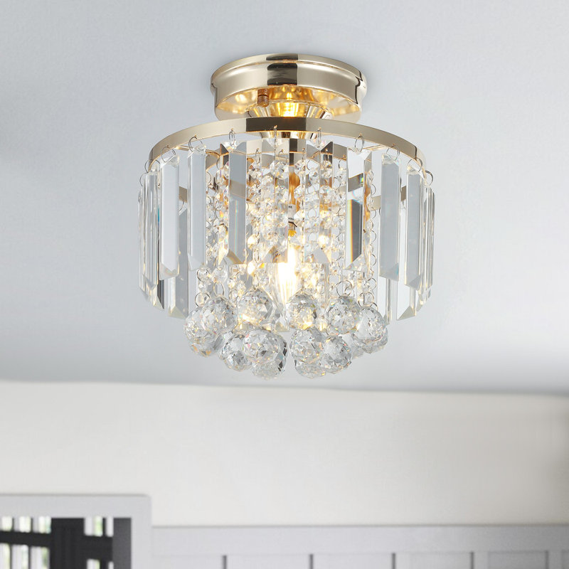 Plafonnier encastré en cristal Keino, Or
