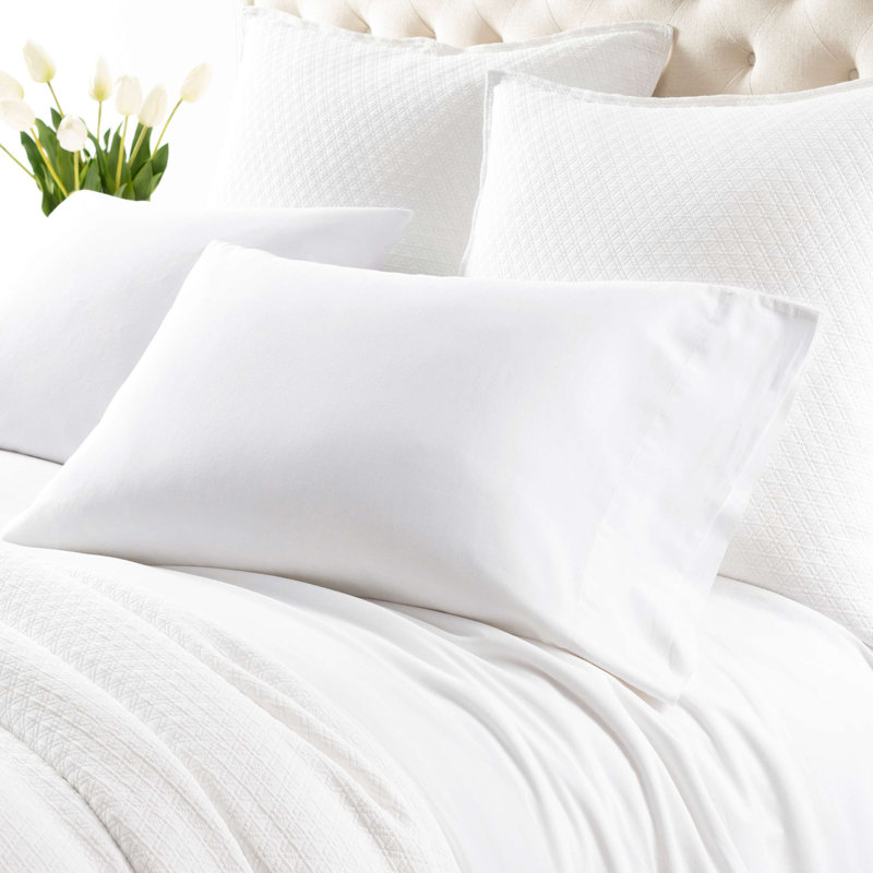 Taies d'oreiller douillettes en coton, Taies d’oreiller standards, Ivoire