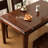 Dark Brown Thick Walnut Solid Wood Dining Table
