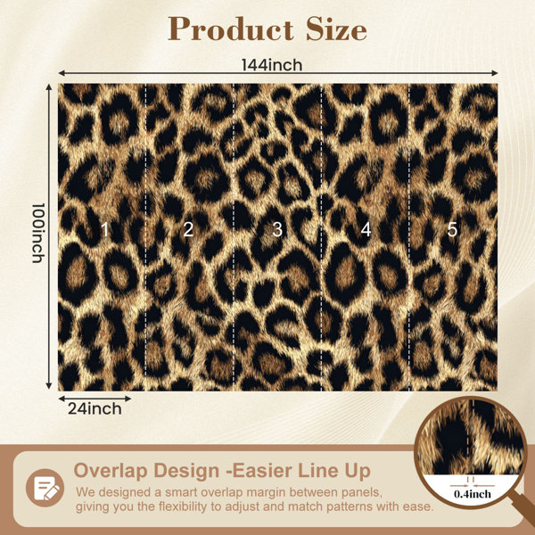 Red Barrel Studio® Peel and Stick Wallpaper Leopard skin animal leather ...