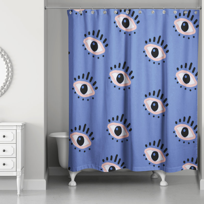 Rideau de douche Roos, Bleu