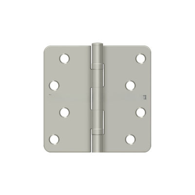 Deltana S44R4BB15A 4" x 4" x 1/4" Radius Hinge, Ball Bearings, Residential in Antique Nickel Pair
