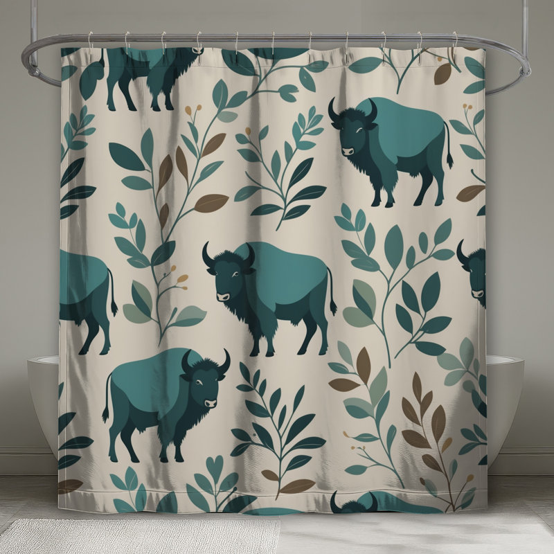 Rideau de douche Bison, L 70 po x H 93 po