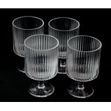 Daniyar Ridged 440ml Acrylic Goblet x 4
