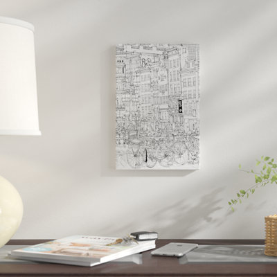 « b&w city scene i », impression sur toile