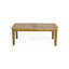 Table basse d'extérieur rectangulaire, panneaux à lattes, bois d'acacia brun naturel