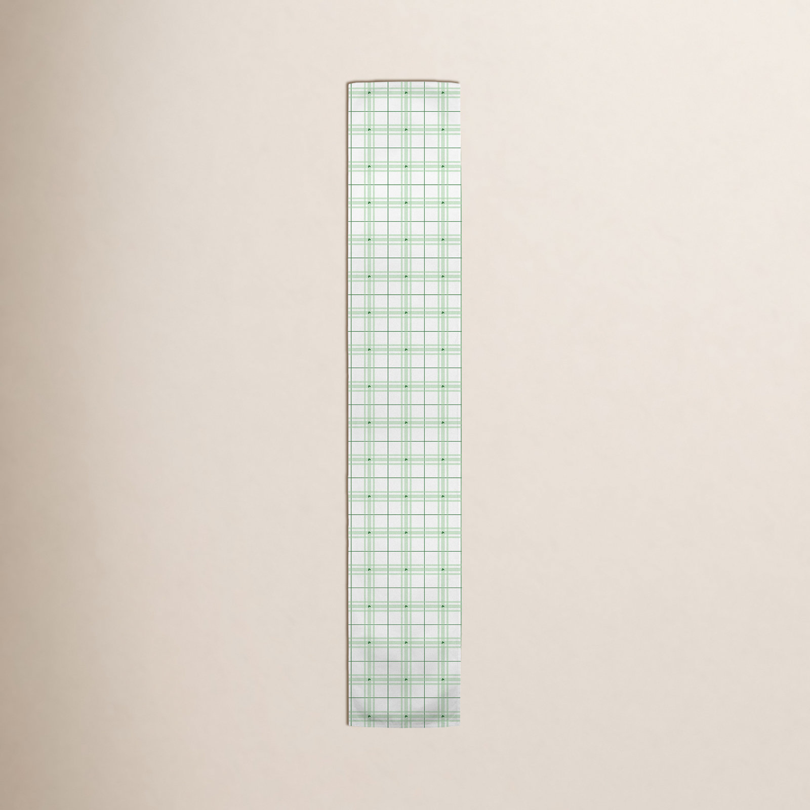 Damariscotta Plaid St. Patrick's Day Table Runnner, 72" x 16"