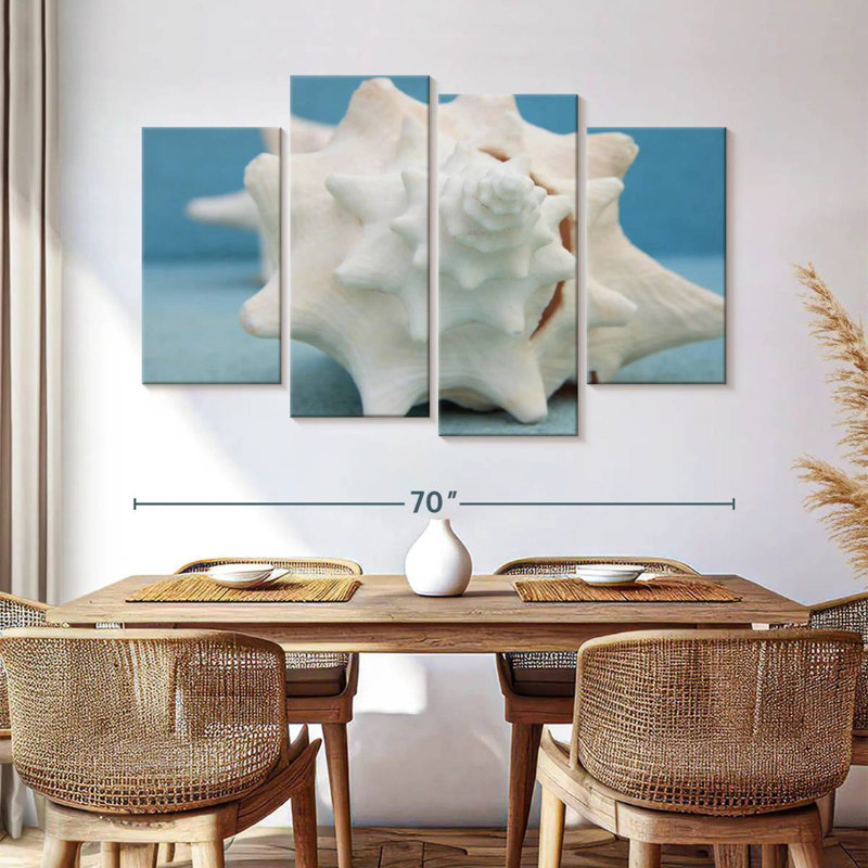 White conch seashell Aletra, H 42 po x l 68 po