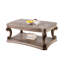 Table basse de style traditionnel avec moulures à volutes Dentil