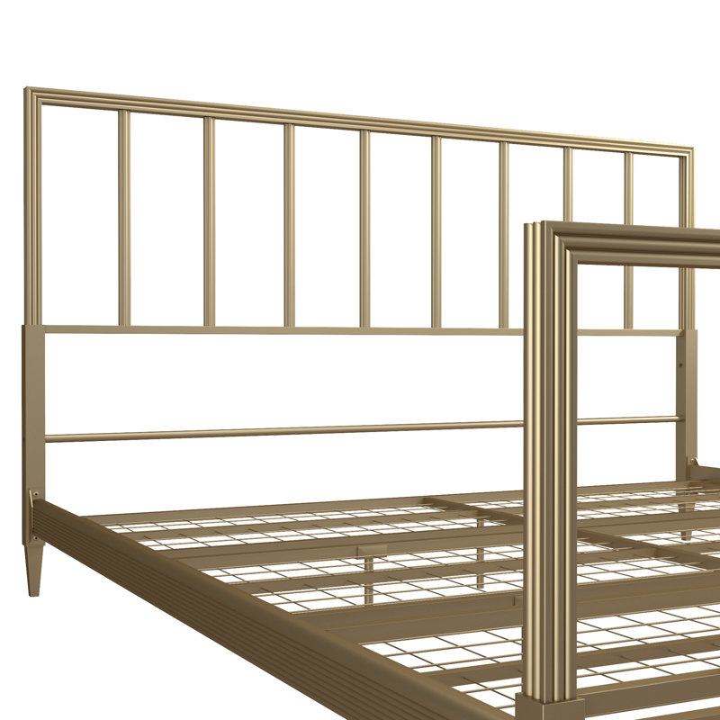 Bedframe Metal Gold, Kingsize (5')