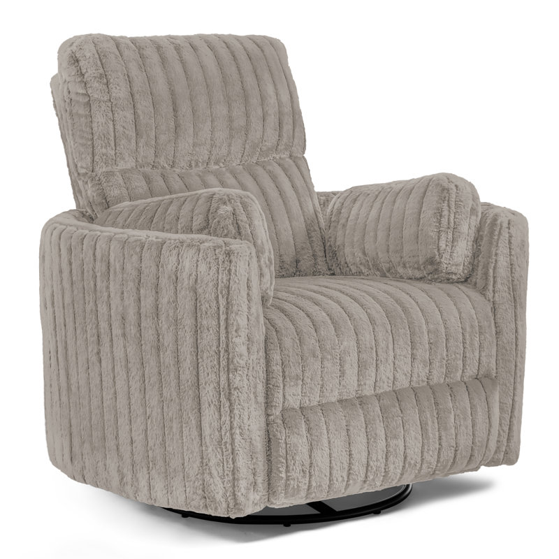 Fauteuil inclinable électrique pivotant Spinelli Chenille, Tanné