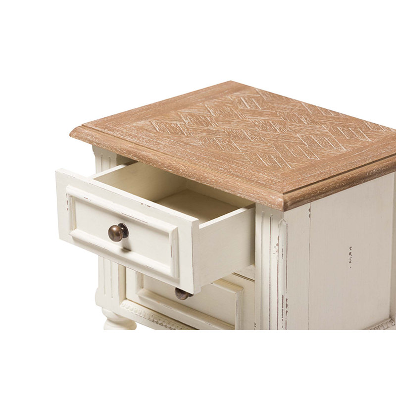 Table de chevet 2 tiroirs Melanie