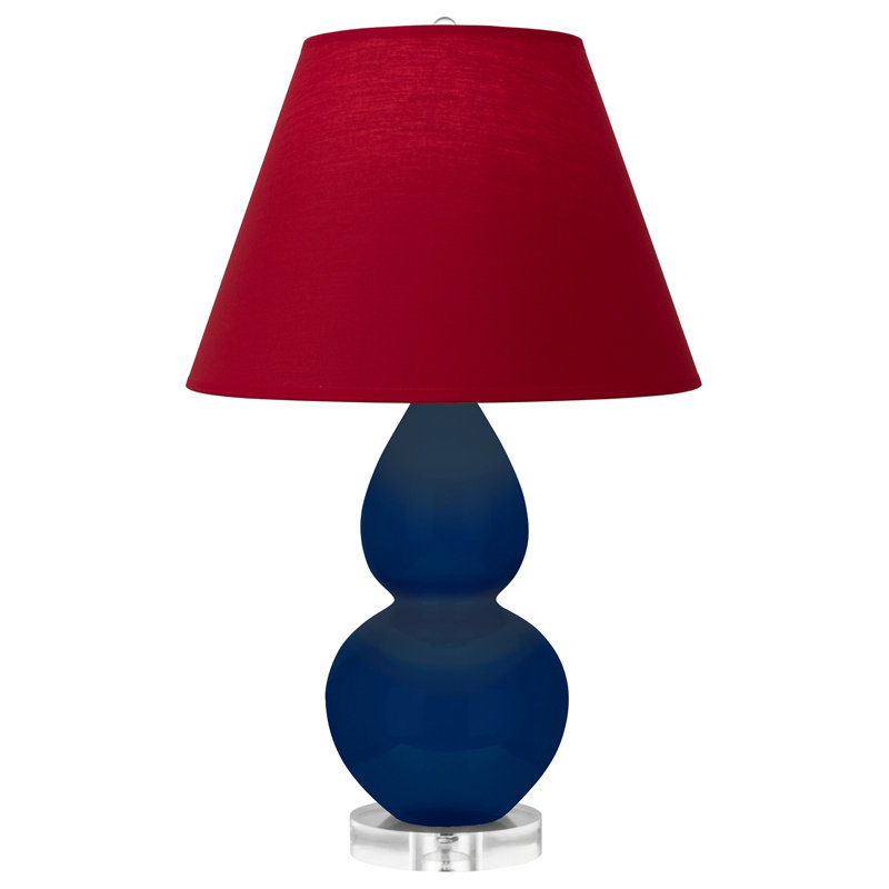 Petite lampe d'appoint à double gourde, Rouge, Cobalt; cobalt