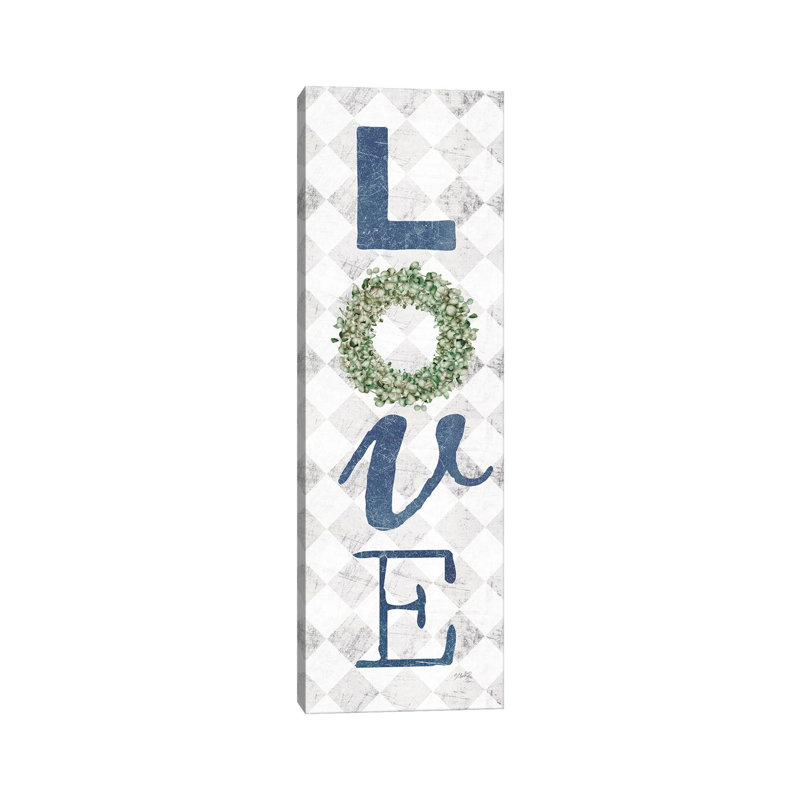 Love With Eucalyptus Wreath II by Marla Rae - Panoramic Print on Canvas, Wrapped Canvas, 121.92 cm H x 40.64 cm W x 1.91 cm D