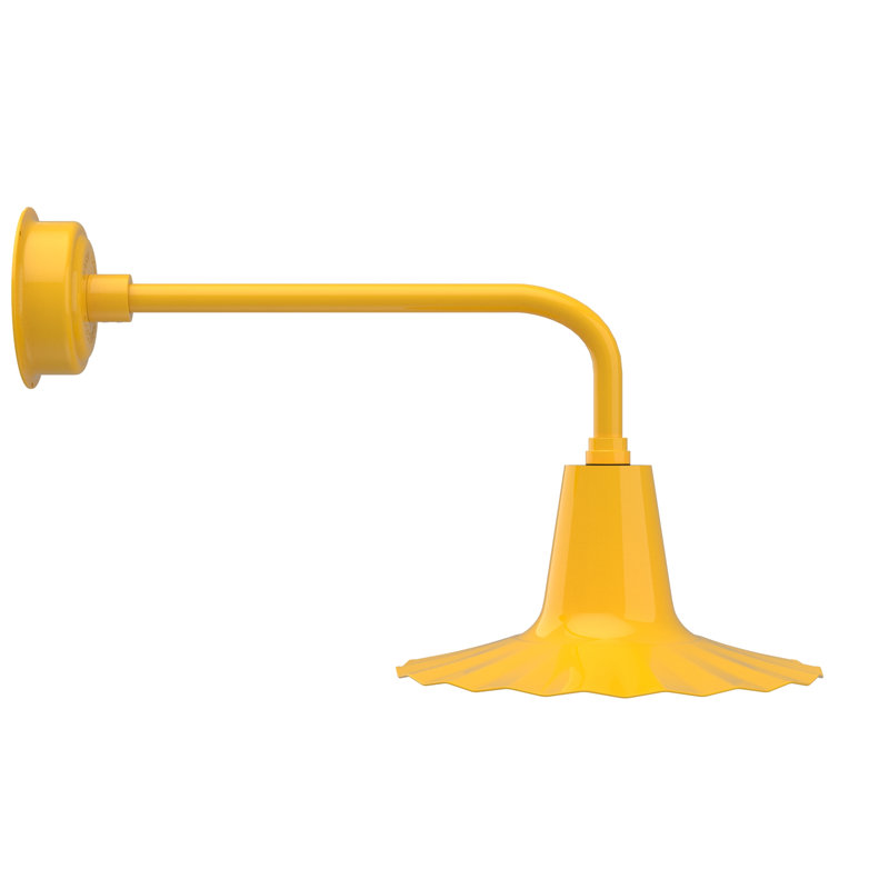Iris LED Wall Light, 7.5" H x 16" W x 16" D, Yellow