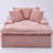 Boneless 51 - Inch With Modern Minimalist Line Design, Ideal For Sleep And Rest, Black Pink Color, Simple Installation Bedroom Bay Window Reading Corner Living Room Audio Visual Area, Color Combination, Quick