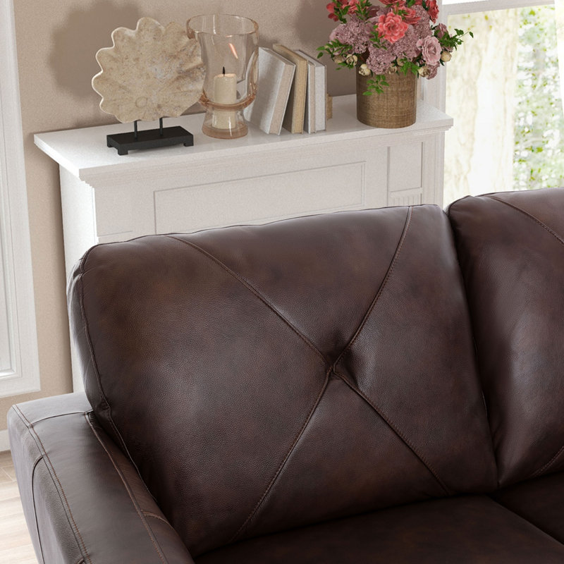 Canapé Wayna Classic Luxury, H 35 po x l 62 po x P 36 po, Brun