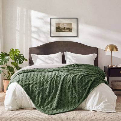 Bedsure Checkered Fleece Throw Blanket, Cute Home Decor, 60"×80"