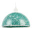 Teal Mosaic Handmade Pendant Lamp Shade With Domed Semi Circular Shape By 