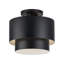 Plafonnier semi-encastré noir moyen 2 lumières Acklin-236494883-236494882