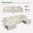 Brunella Corduroy Sleeper Sofa Sectional Sofa Bed With Storage Seat-1005291800