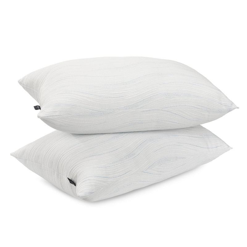White Polyester Cooling Knit King Pillow