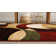 Tapis rouge à motif géométrique de style moderne Bingo