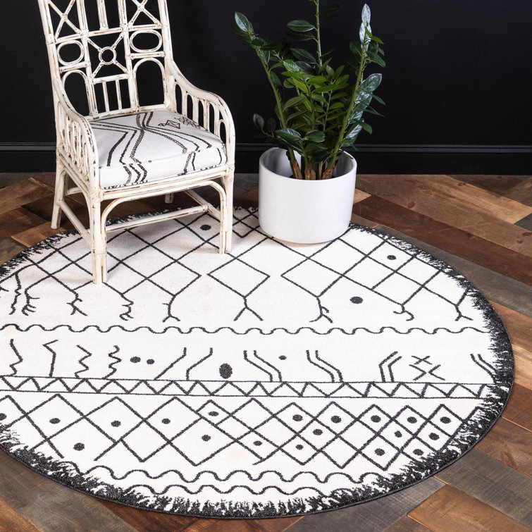 Tapis beige à motif géométrique Cumby