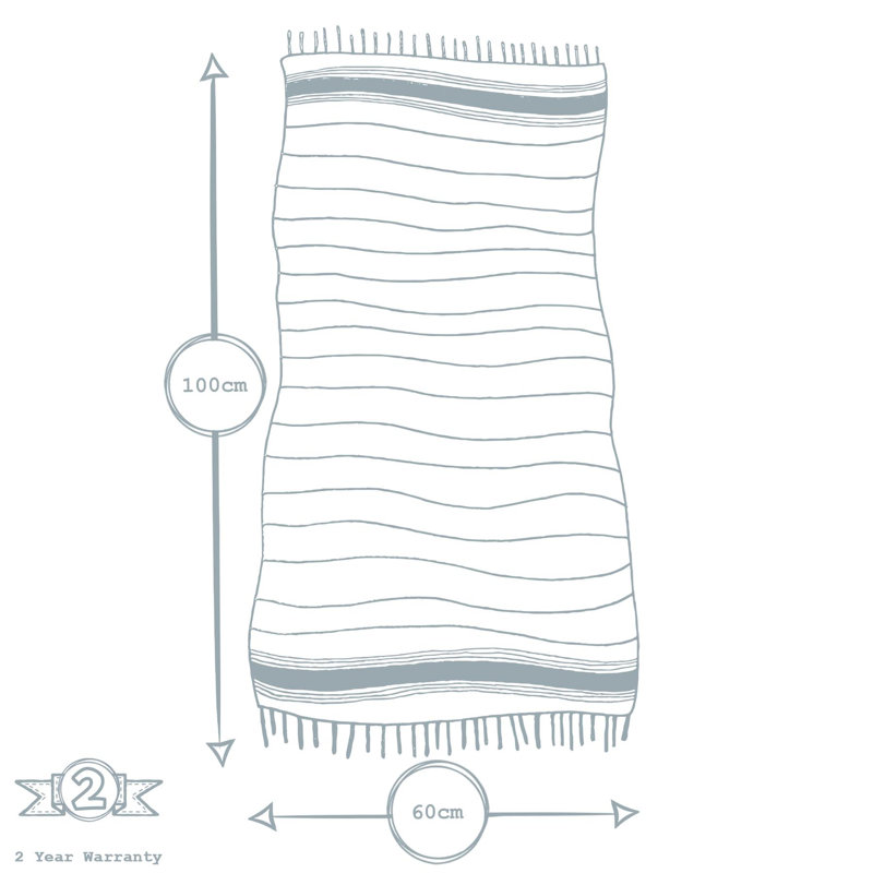 Nicola Spring - Turkish Cotton Children's Towel - 100 x 60cm, Blue