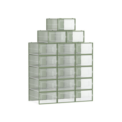 18 Pair Stackable Shoe Storage Box