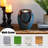9.25"H Turquoise Leaf Textured Ceramic Jar Tabletop Fountain With Pump And LED Light (KD)