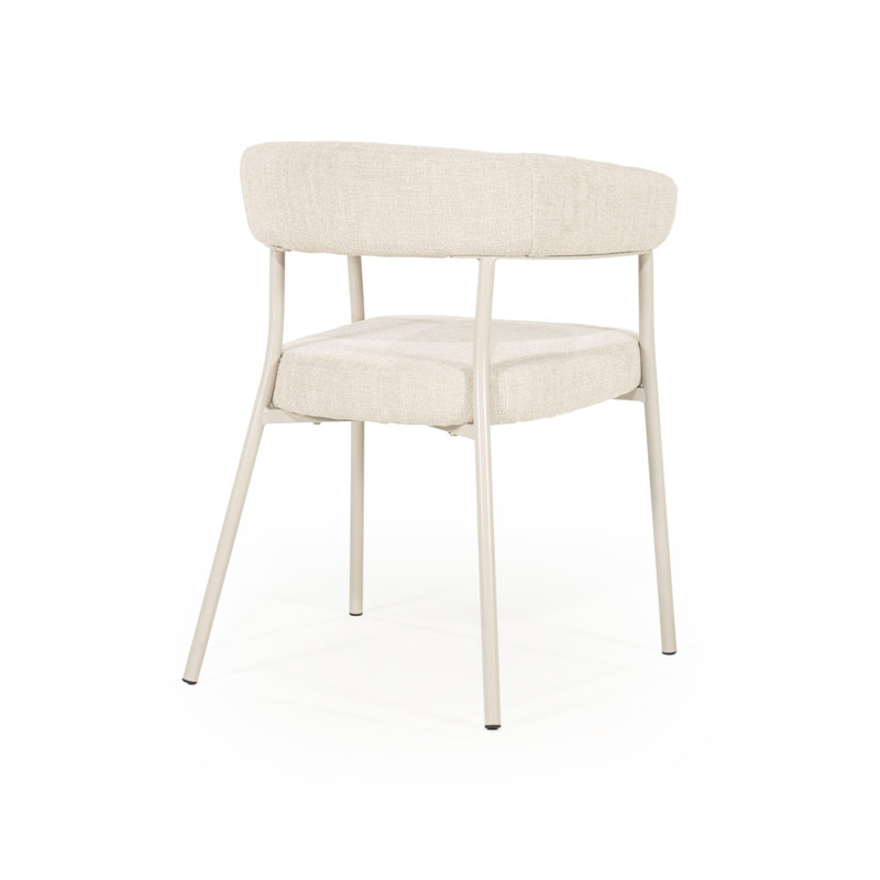 Dining Chair Upholstered Arm Chair, Beige