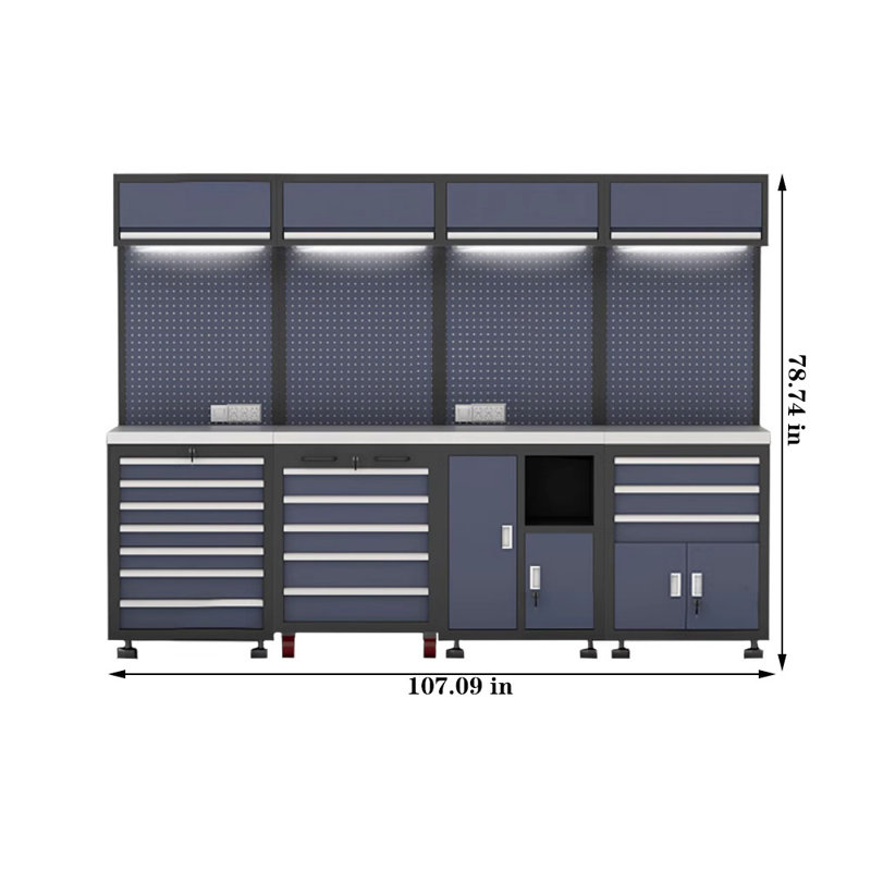 Workshop garage complete storage system set