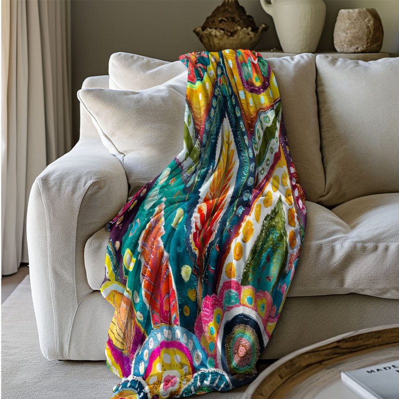 Jeté Kaleidoscopic Kinetic Design, L 50 po x L 60 po