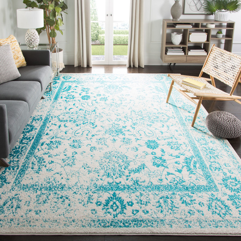 Olius Performance Floral Rug, Rectangle 6' x 9'