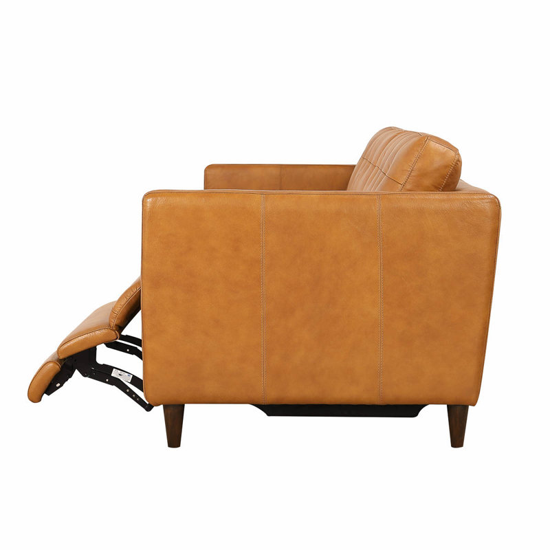 Stoll 93" Power Inclining Genuine Leather Sofa