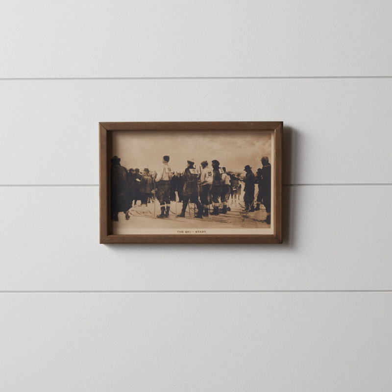 Guindazola Vintage Ski Race - impression d'un cadre photo sur bois